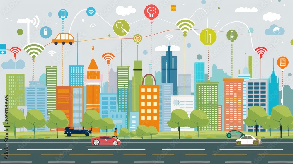 Poster advanced smart city networking solutions for optimal urban infrastructure connectivity