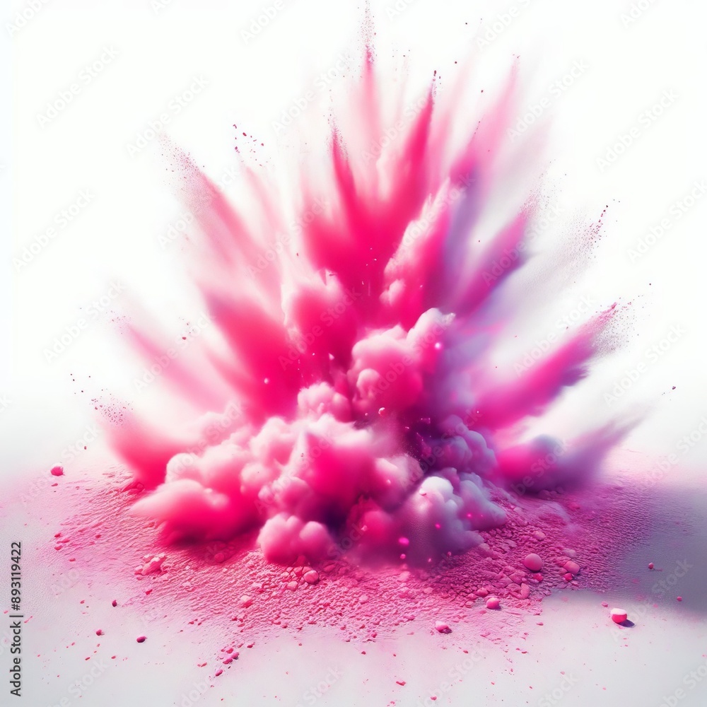 Canvas Prints 17 1. Neon pink chalk piece exploding into a cloud of shimmering