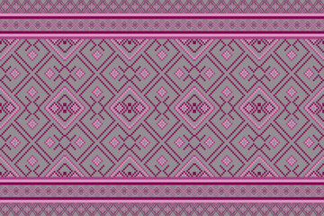 Pixel art pattern seamless for Fabric geometric ethnic pattern seamless,Pixel pattern art wallpaper Background, Design for fabric, curtain, carpet ,geometry seamless pattern art illustration