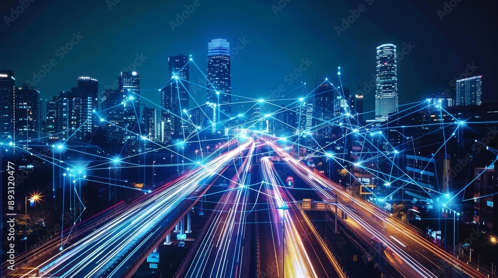 Poster optimizing urban infrastructure through advanced smart city connectivity for enhanced efficiency