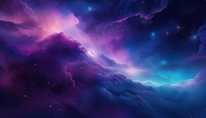 Fototapeta premium Watercolor background, watercolor galaxy wallpaper, Illustrate a watercolor background that resembles a galaxy, 