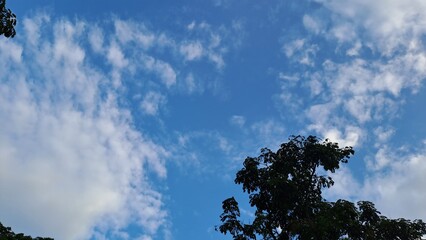 Blue Sky with Pretty Cloud In Singapore