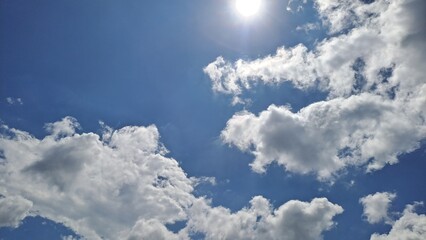 Blue Sky and White Clouds In Singapore