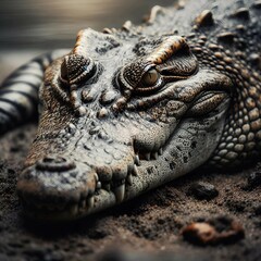 Wild crocodiles in their natural habitat