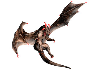 Obraz premium 3D Rendering Fairy Tale Dragon on White