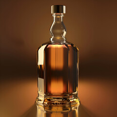 A bottle of whiskey with a wooden top and a wooden top,
A bottle of jack daniels is on a black background
