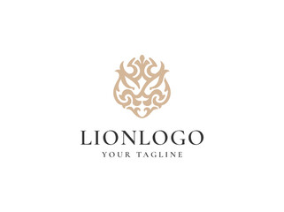 Luxury Lion logo design vector template