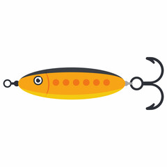Fishing lure for saltwater vector cartoon illustration isolated on a white background.