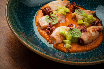 stuffed calamari with tomato sauce