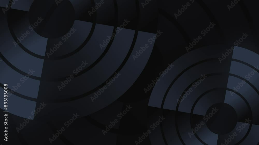Poster abstract background modern background black rotating propeller circle video effects background 4k
