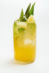 fresh lemonade on the white