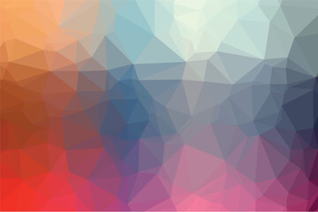 Obraz premium Gradient multicolor polygon pattern. Low poly design. Vector illustration 