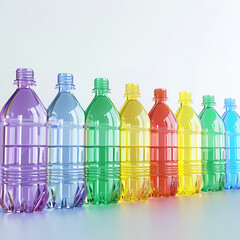 Plastic bottles of assorted carbonated soft drinks over white background,
Bottles of cold drinks put out for sale in a commercial refrigerator