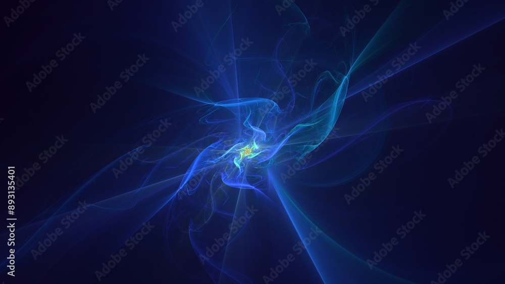 Poster 3d manual rendering abstract technology fractal background. its not ai generatd illustration.