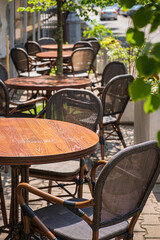 summer terrace in the restaurant