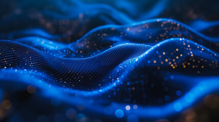 Futuristic abstract blue technology background featuring dynamic lines and digital patterns for a high-tech look.