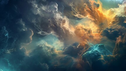 Obraz premium Dramatic Sky, Cloud Formation Background.