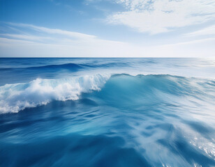 Obraz premium Tranquil Waves with a Calming Blue Tone