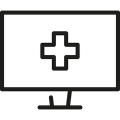 Obraz premium Online Consultation. Telemedicine or Telehealth Virtual Visit. Medicine Icon