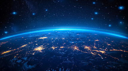 global communication technology, showcasing interconnected devices and a world map. This image symbolizes the seamless connectivity and expansive reach of the internet in modern business