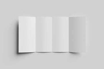 Fototapeta premium Blank 4-fold leaflet brochure for mockup