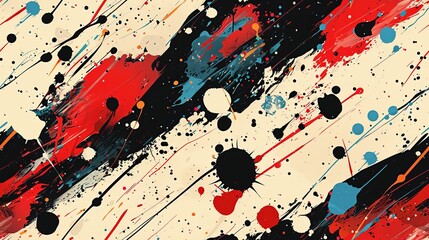 Dynamic and Colorful Splatter Art in a Modern Abstract Style