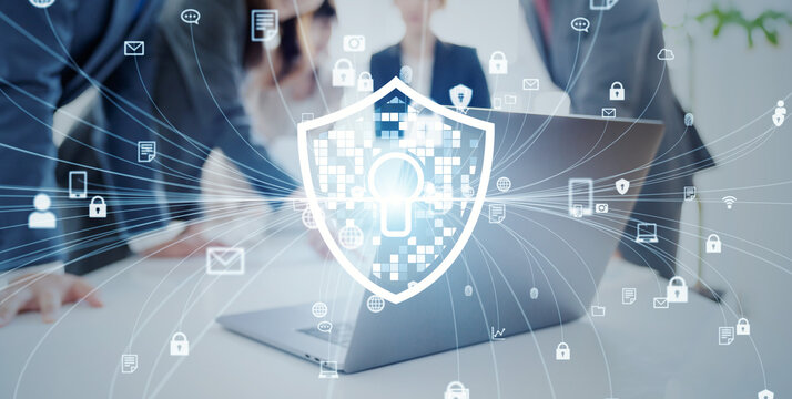 Meeting business people and security concept