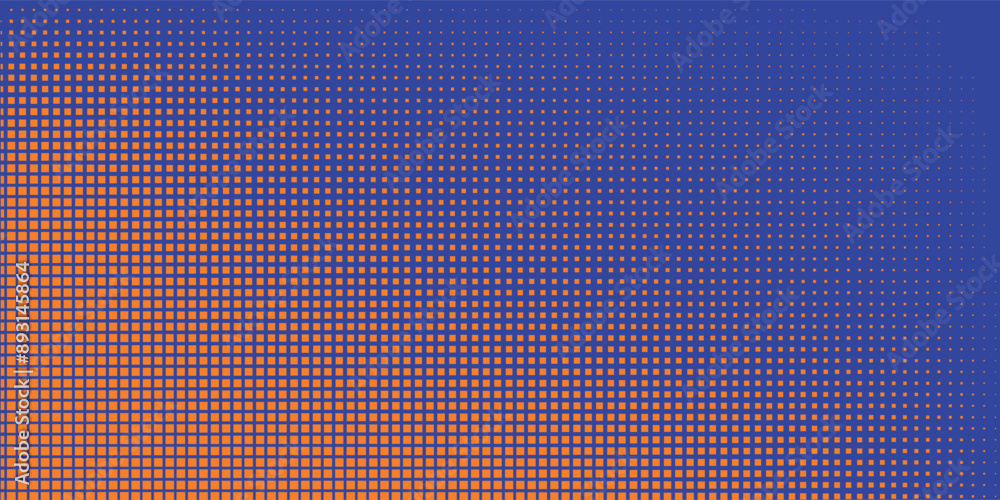Wall mural abstract dots halftone orange purple colors pattern gradient texture background.