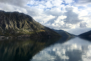 clouds over the lake