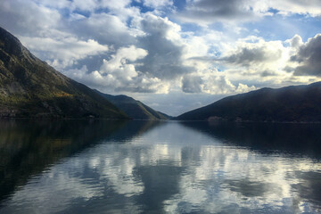 lake and mountains