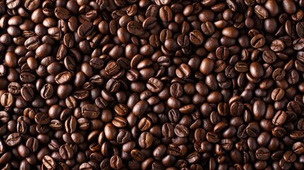 Fototapeta premium Close-up coffee beans with copy space.