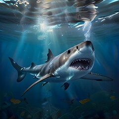 Fototapeta premium Playful dolphins jumping over breaking waves. Hawaii Pacific Ocean wildlife scenery. Marine animals in natural habitat.