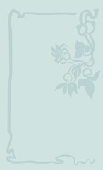 Floral abstract elements. Botanical composition. Modern fashionable minimalistic style premade background in pastel, vintage colors. Floral poster, invitation.