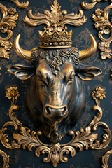 Ornate Royal Bull Art