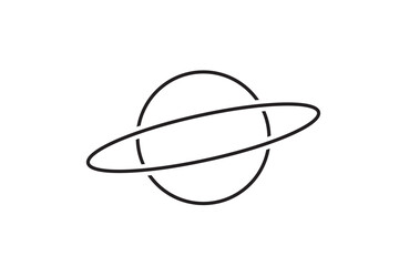 vector icon planet Saturn
