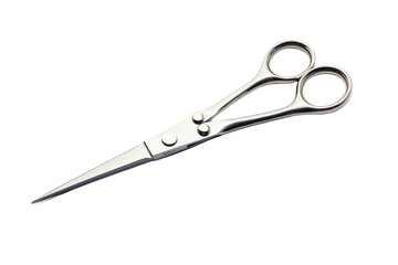 Obraz premium A Pair of Shiny Stainless Steel Scissors Ready For A Precise Cut on a Clear PNG or White Background.
