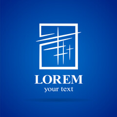 Window logo wind symbol vector icon