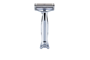 A Gleaming Razor Ready for a Close Shave Against a White Background on a Clear PNG or White Background.