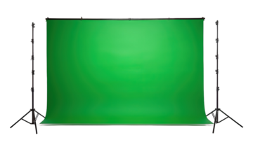 A Green Screen Studio Ready for Imagination on a Clear PNG or White Background.