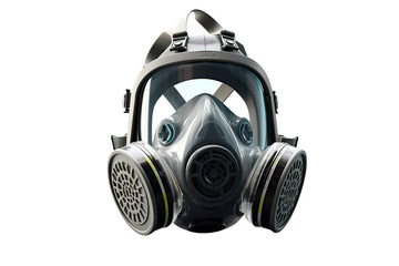 A Protective Respirator Mask Isolated on a White Background on a Clear PNG or White Background.