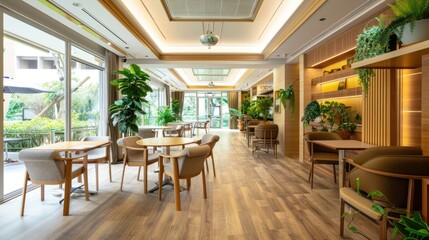 Obraz premium Retirement Home or Nursing Home Interior With Green Environment
