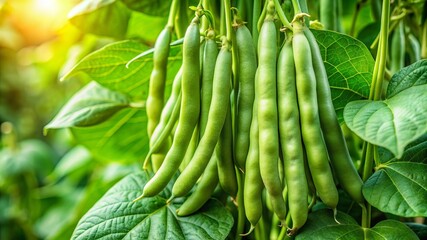 Green Beans on the Vine.
