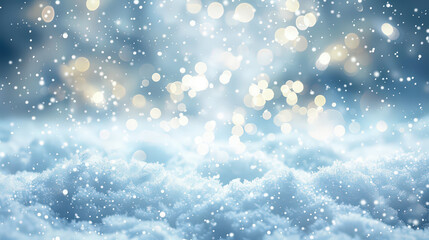 Obraz premium Raindrops on window with winter night sky and snowflakes