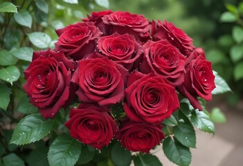 Naklejka premium bouquet of assorted roses