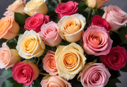 bouquet of assorted roses