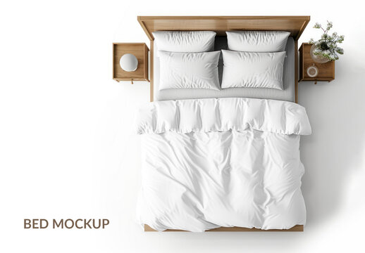 Product Flatlay Bedding Mockup With Generative AI