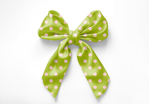 Product Flatlay Bow Mockup With Generative AI