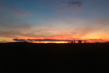 sunset in the mountains