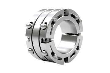 A Precisely Crafted Metallic Bearing for Industrial Applications on a Clear PNG or White Background.
