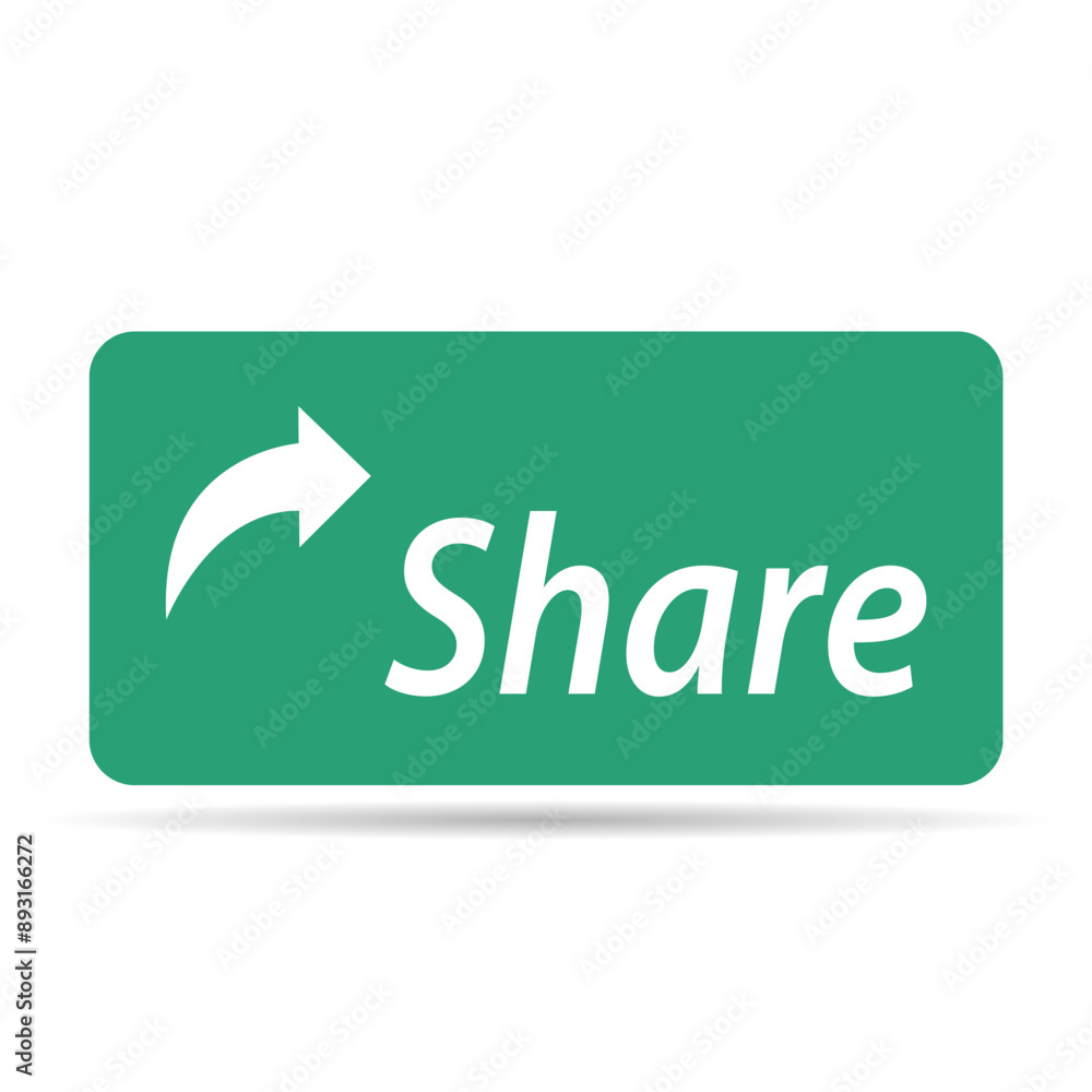 Poster share click button shadow icon, modern web sign, internet vector illustration